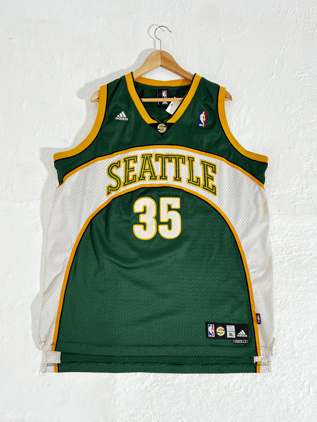 Vintage Kevin Durant Seattle Supersonics Adidas NBA Jersey Sz. XL