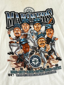 Vintage 1990's Seattle Mariners Caricature T-Shirt Sz. XL