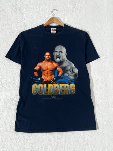 Vintage Goldberg WCW Wrestling T-Shirt Navy Blue Sz. L