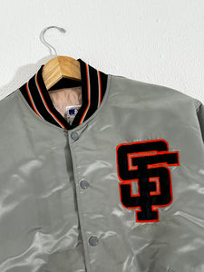 Vintage 1990's San Francisco Giants Gray Satin Bomber Jacket Sz. XL
