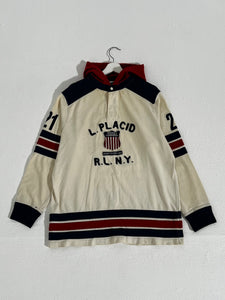 Vintage 1990's Polo Ralph Lauren L. Placid RL NY Hockey Tournament Long Sleeve Sz. L