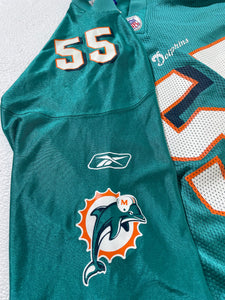 Vintage 2000's Junior Seau #55 Miami Dolphins Jersey Sz. L RS