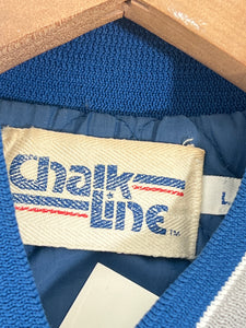 Vintage 1990's NFL Seattle Seahawks Chalk Line Satin Bomber Jacket Sz. L