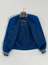 Vintage 1990's NFL Seattle Seahawks Chalk Line Satin Bomber Jacket Sz. L