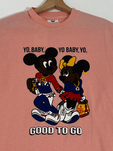 Vintage 1990's Delta Apparel Mickey and Minnie Mouse T-Shirt Sz. L