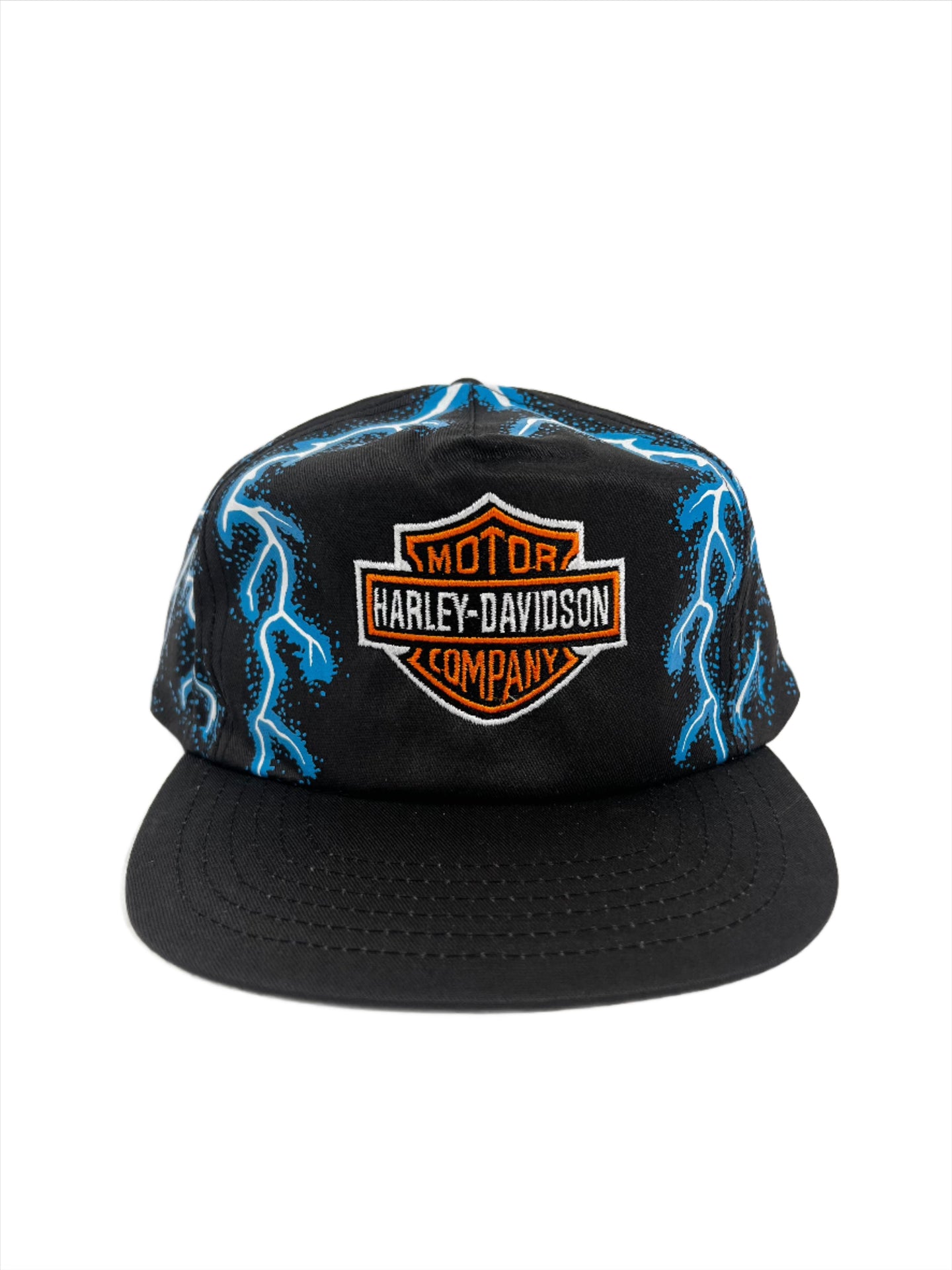 Vintage 1990's Harley Davidson Official Lightning Bike Gear Snapback Hat