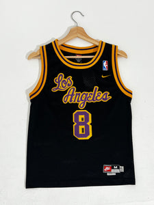 Vintage 1990's Kobe Bryant Cursive Los Angeles Lakers Black Jersey Sz.