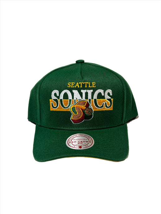 Mitchell & Ness Seattle Supersonics Green Pro Snapback Hat