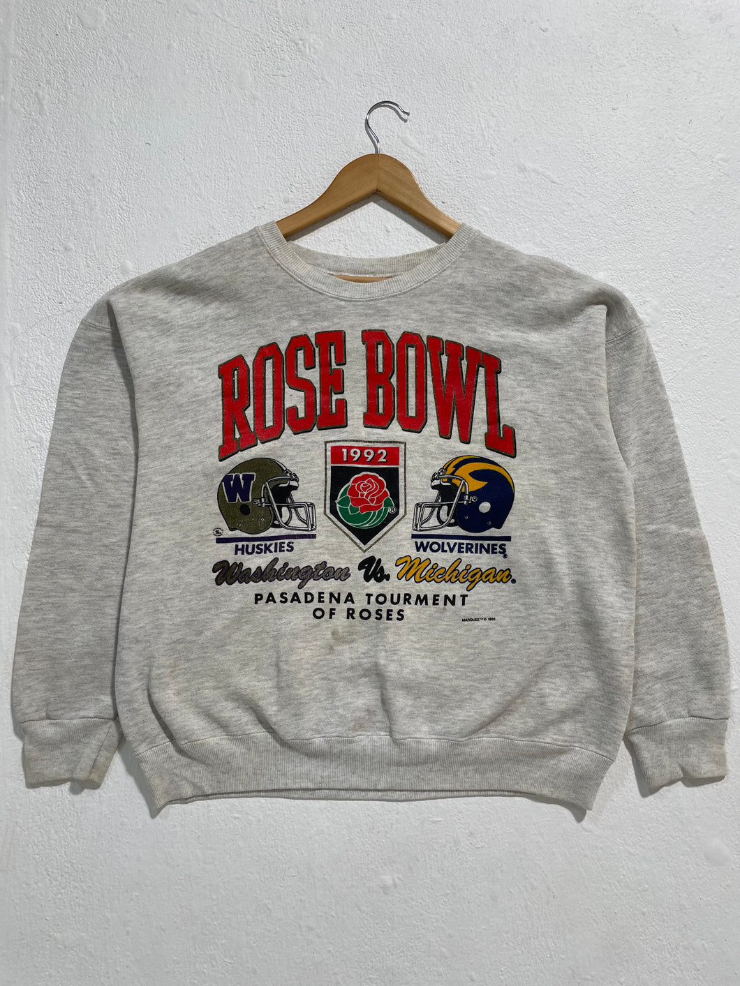 VIntage 1992 Rose Bowl UW x Michigan Crewneck Sz. XL