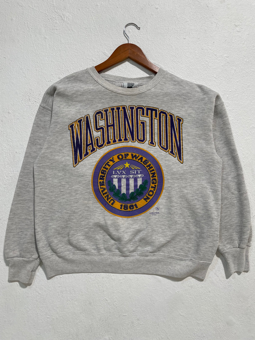 Vintage 1990 s UW University of Washington Crest Crewneck Sz. L