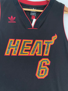 Miami Heat Jersey Boys Large Sleeveless LeBron James NBA Basketball Black  Adidas