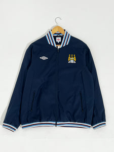 Y2K UMBRO Manchester City Soccer Zip-Up Jacket Sz. XL