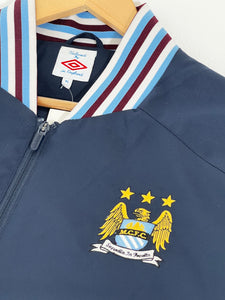 Y2K UMBRO Manchester City Soccer Zip-Up Jacket Sz. XL