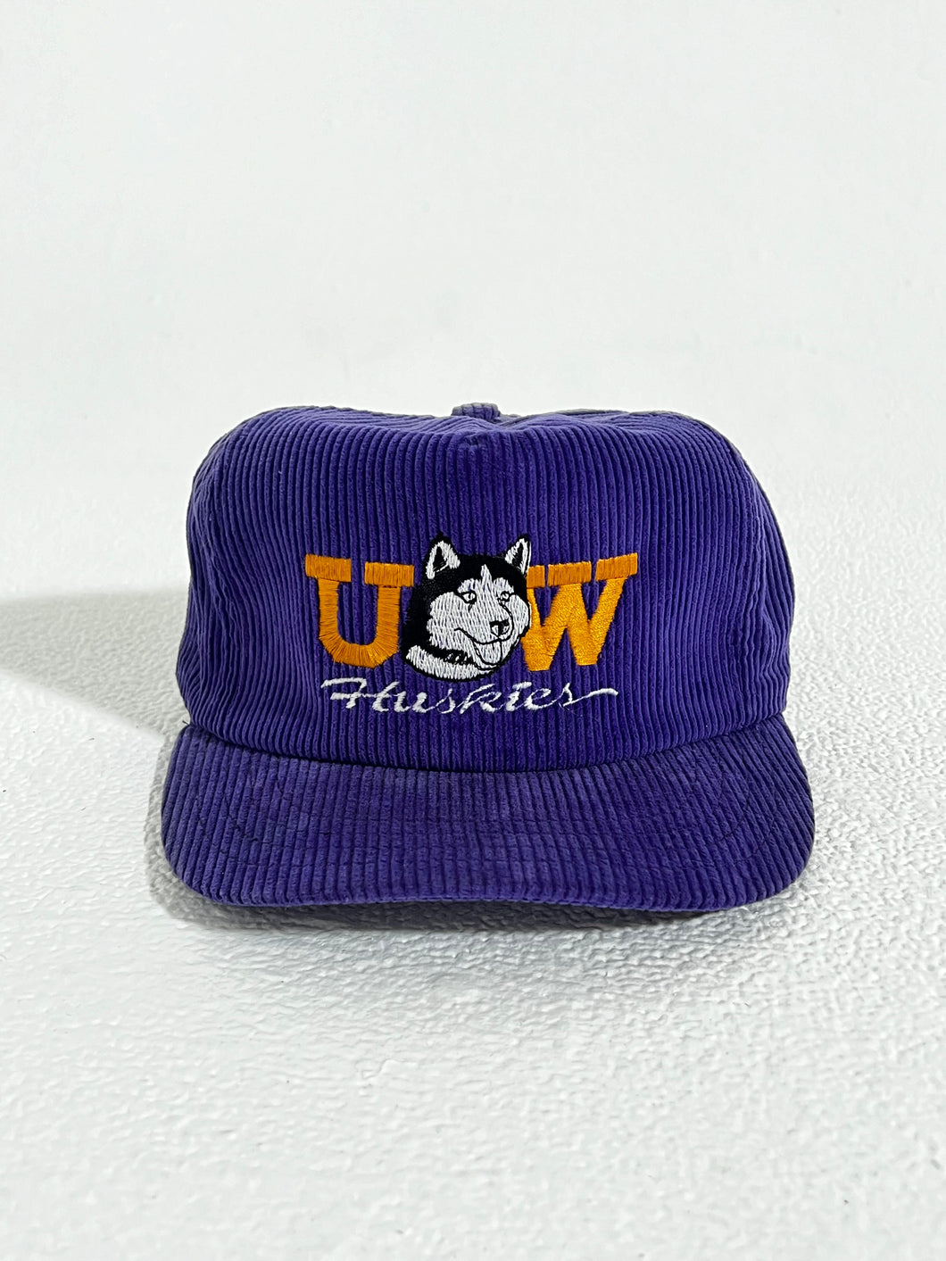 Vintage University of Washington Purple Corduroy Zip-Back Hat