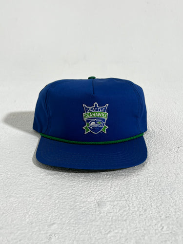 Vintage Seattle Seahawks Cloverdale Blue Strapback Hat