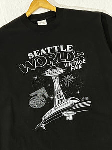 Seattle World's Vintage Fair '24 Black T-Shirt