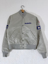 Vintage 1990's Seattle Seahawks Silver Starter Jacket Sz. S