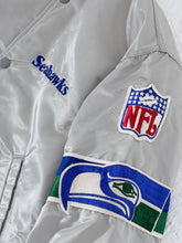 Vintage 1990's Seattle Seahawks Silver Starter Jacket Sz. S