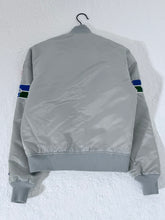 Vintage 1990's Seattle Seahawks Silver Starter Jacket Sz. S