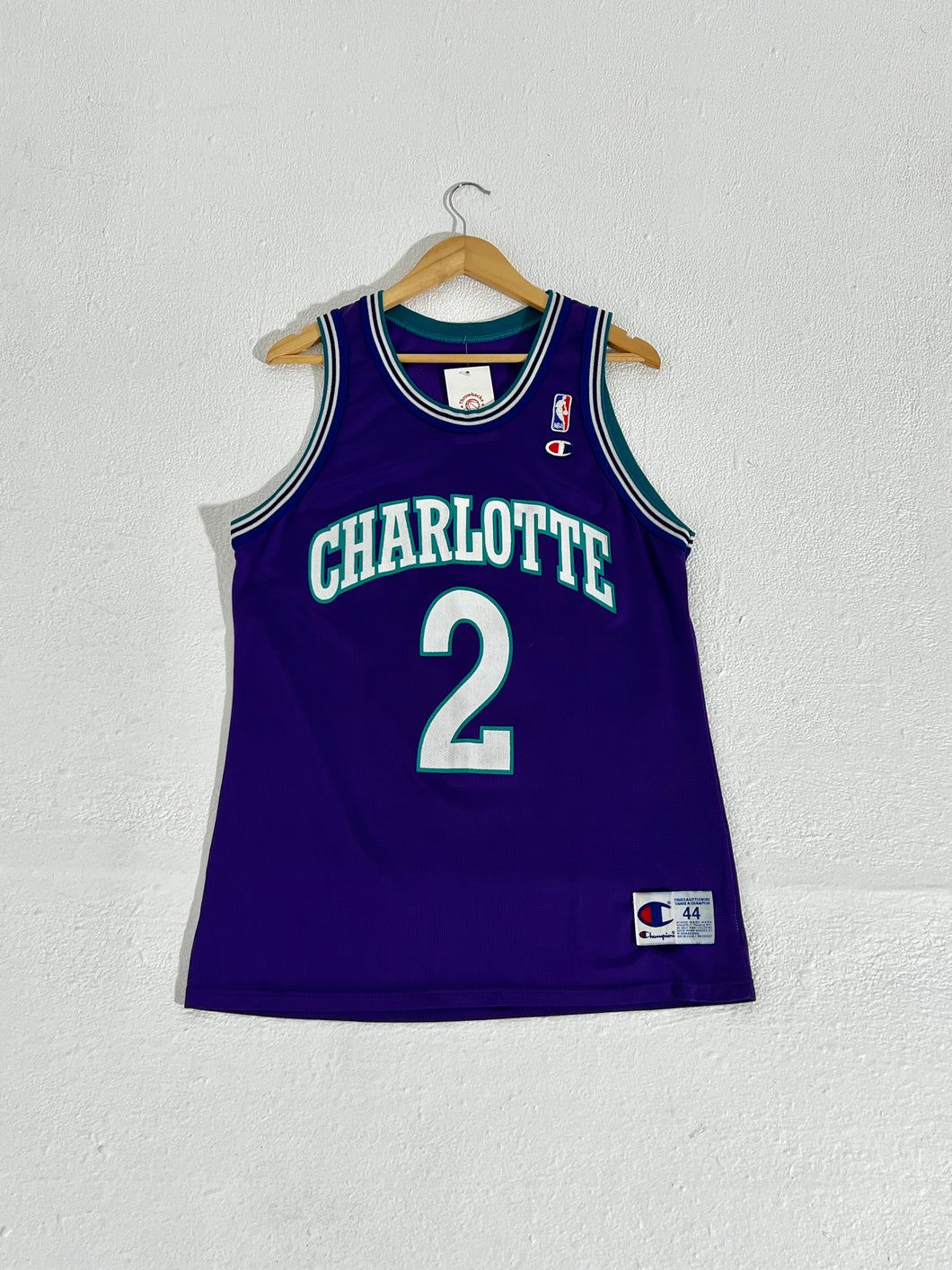 Vintage 1990's NBA Charlotte Hornets Larry Johnson Jersey Sz. L