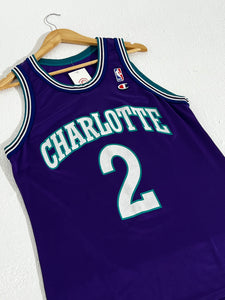 Vintage 1990's NBA Charlotte Hornets Larry Johnson Jersey Sz. L