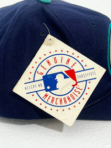 Vintage 1990's American Needle Seattle Mariners Big Logo Snapback Hat