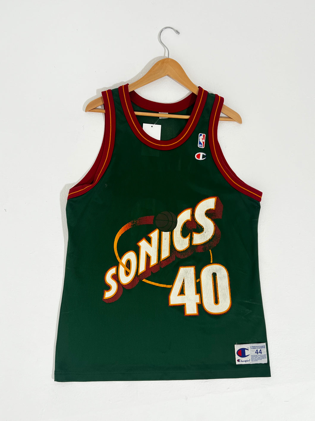 Vintage 1990's Seattle SuperSonics Shawn Kemp #40 Away Jersey Sz. 44