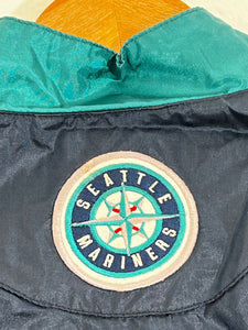 Vintage 1990's FANS GEAR Seattle Mariners Side-Zip Windbreaker Jacket Sz. L (Y)