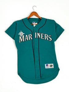 Vintage 2000s STARTER MLB Seattle Mariners Baseball Jersey Sz. Y-XL