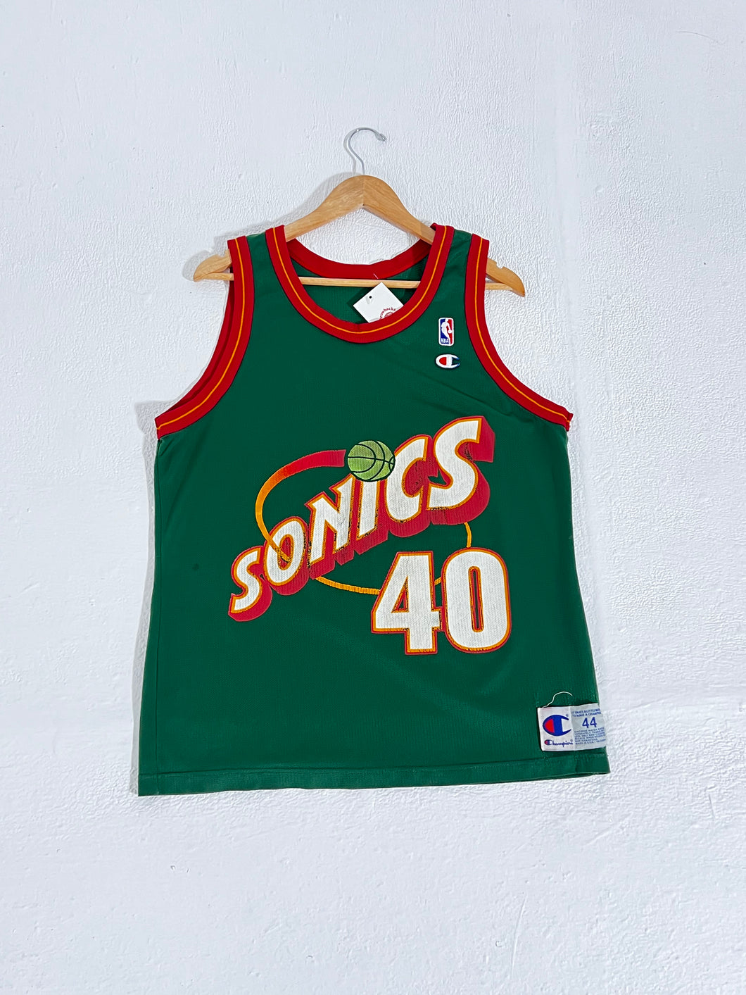 Vintage 1990's Shawn Kemp #40 Seattle SuperSonics Away Jersey Sz. M