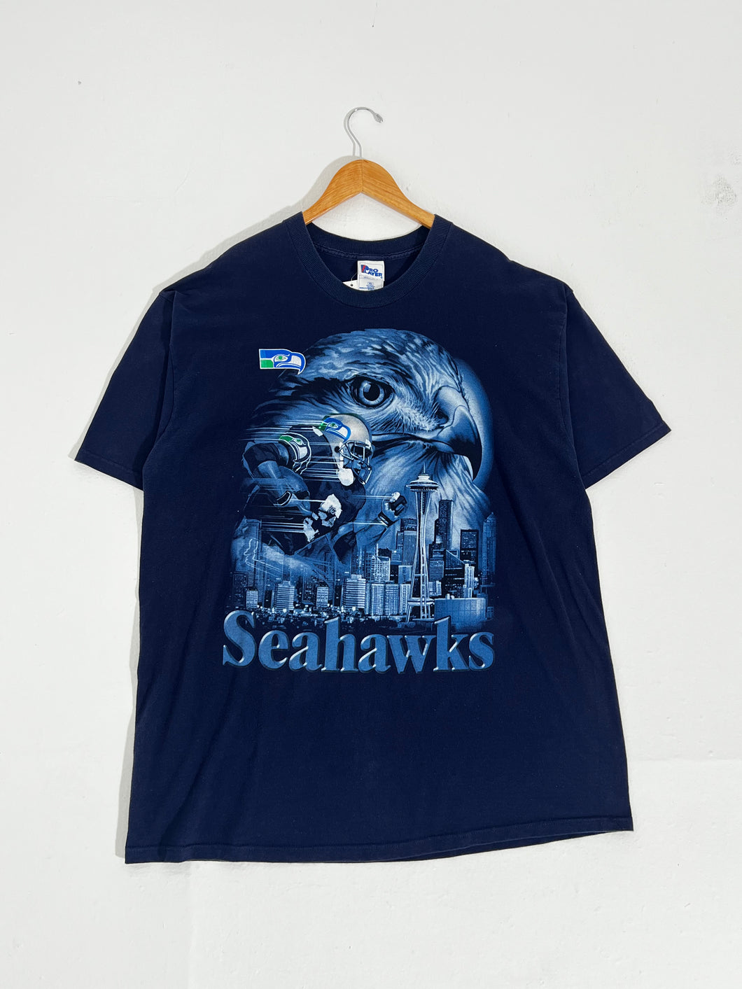 Vintage 1990s NFL Seattle Seahawks Graphic Pro Player T-Shirt Sz. 2XL