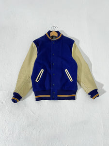 Vintage Varsity Jacket Navy/Cream Sz. L