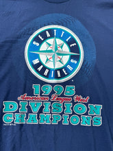 Vintage 1995 Seattle Mariners American League West Div. Champs T-Shirt Sz. XL