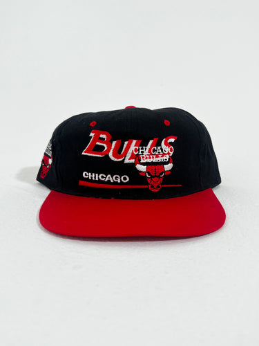 Vintage 1990's NBA Chicago Bulls 3D Text Snapback Hat