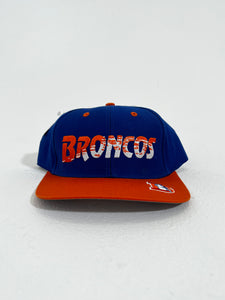 Vintage 1990's Denver Broncos Text Logo Snapback Hat