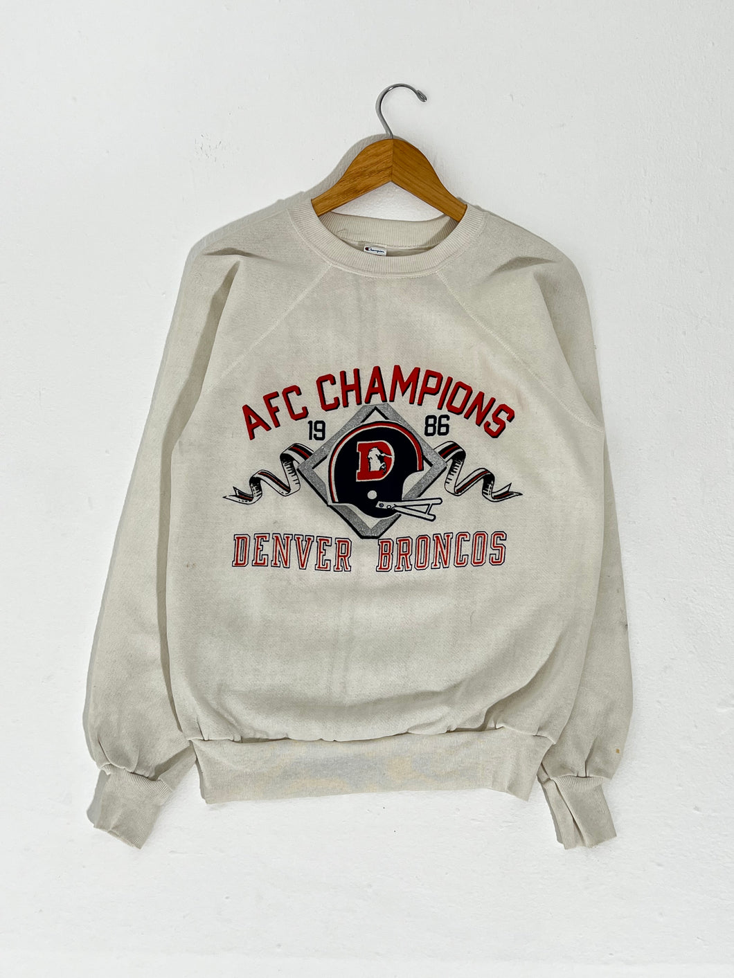 Vintage 1986 AFC Champs Broncos Crewneck Sz. XL