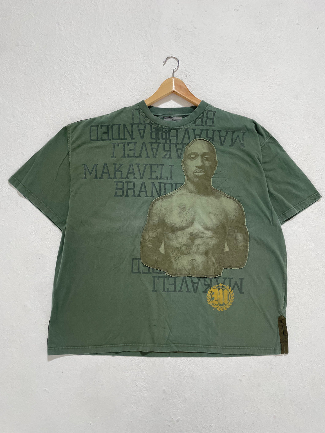 Vintage Tupac Makaveli Branded Green T-Shirt Sz. 3XL