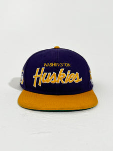 Vintage 1990's University of Washington Script Sport Specialties Snapback Hat