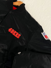 Vintage 1990's San Francisco 49ers Black Satin Jacket Sz. XL