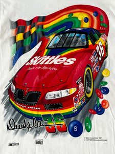 Vintage Derrike Cope Skittles NASCAR T-Shirt Sz. XL