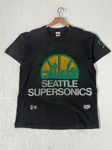 Vintage 1990's Seattle SuperSonics Halftone T-Shirt Sz. XL