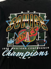 Vintage 1990's Seattle SuperSonics 1996 Western Conf. Champs T-Shirt Sz. L