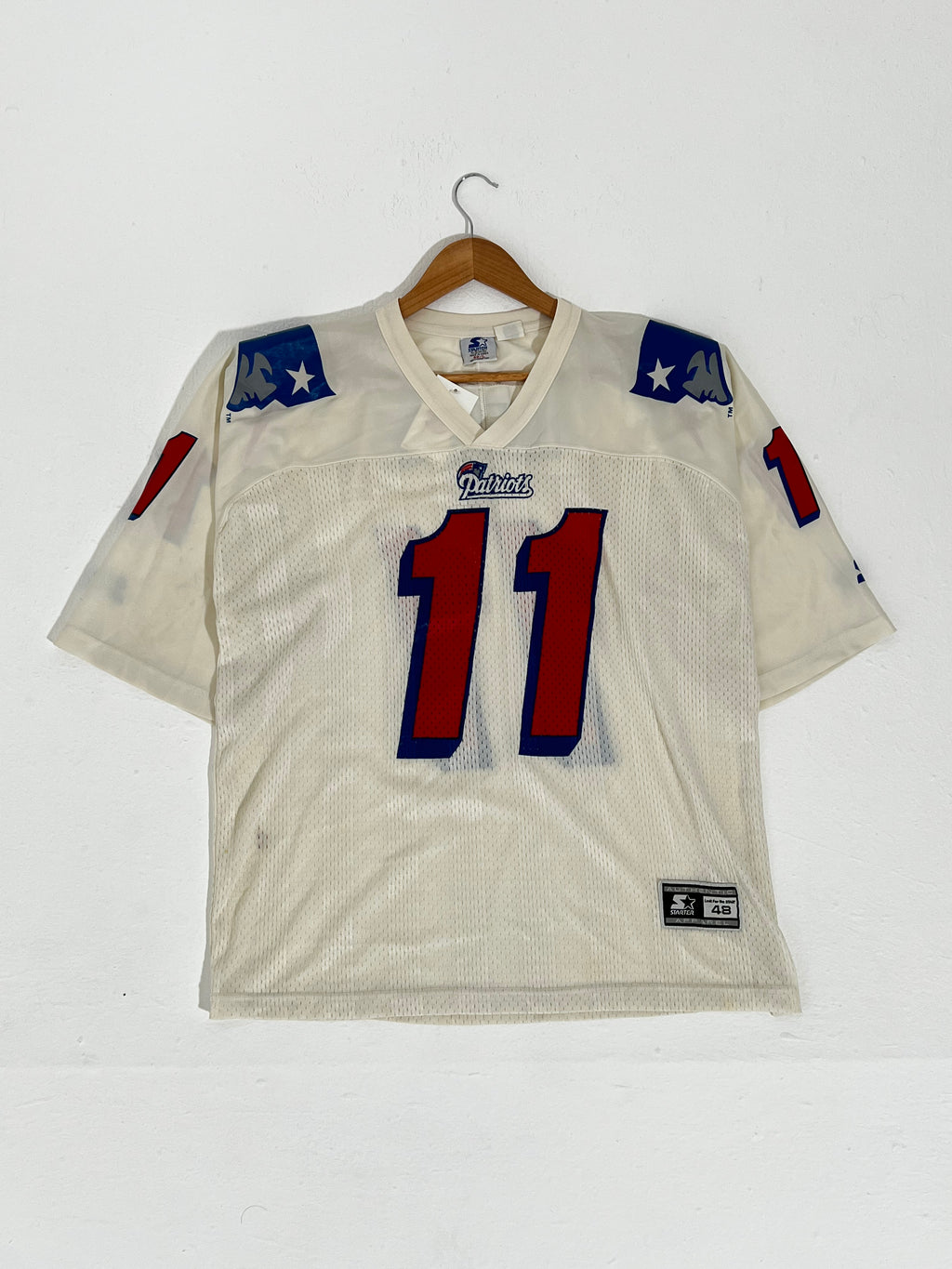 90's Drew Bledsoe New England Patriots Authentic Starter NFL Jersey Size 46  M/L – Rare VNTG