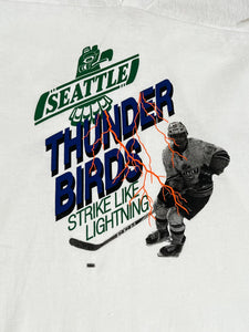 Vintage 1990's Seattle Thunderbirds "Strike like Lightning" T-Shirt Sz. L