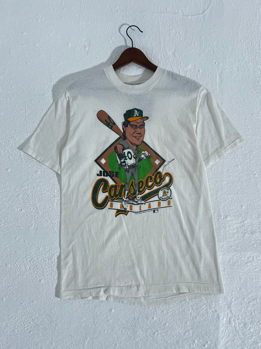Vintage 1980's Jose Canseco Oakland Athletics Caricature Salem T-Shirt Sz. L
