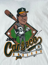 Vintage 1980's Jose Canseco Oakland Athletics Caricature Salem T-Shirt Sz. L