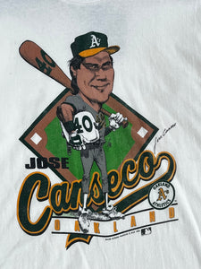 Vintage 1980's Jose Canseco Oakland Athletics Caricature Salem T-Shirt Sz. L