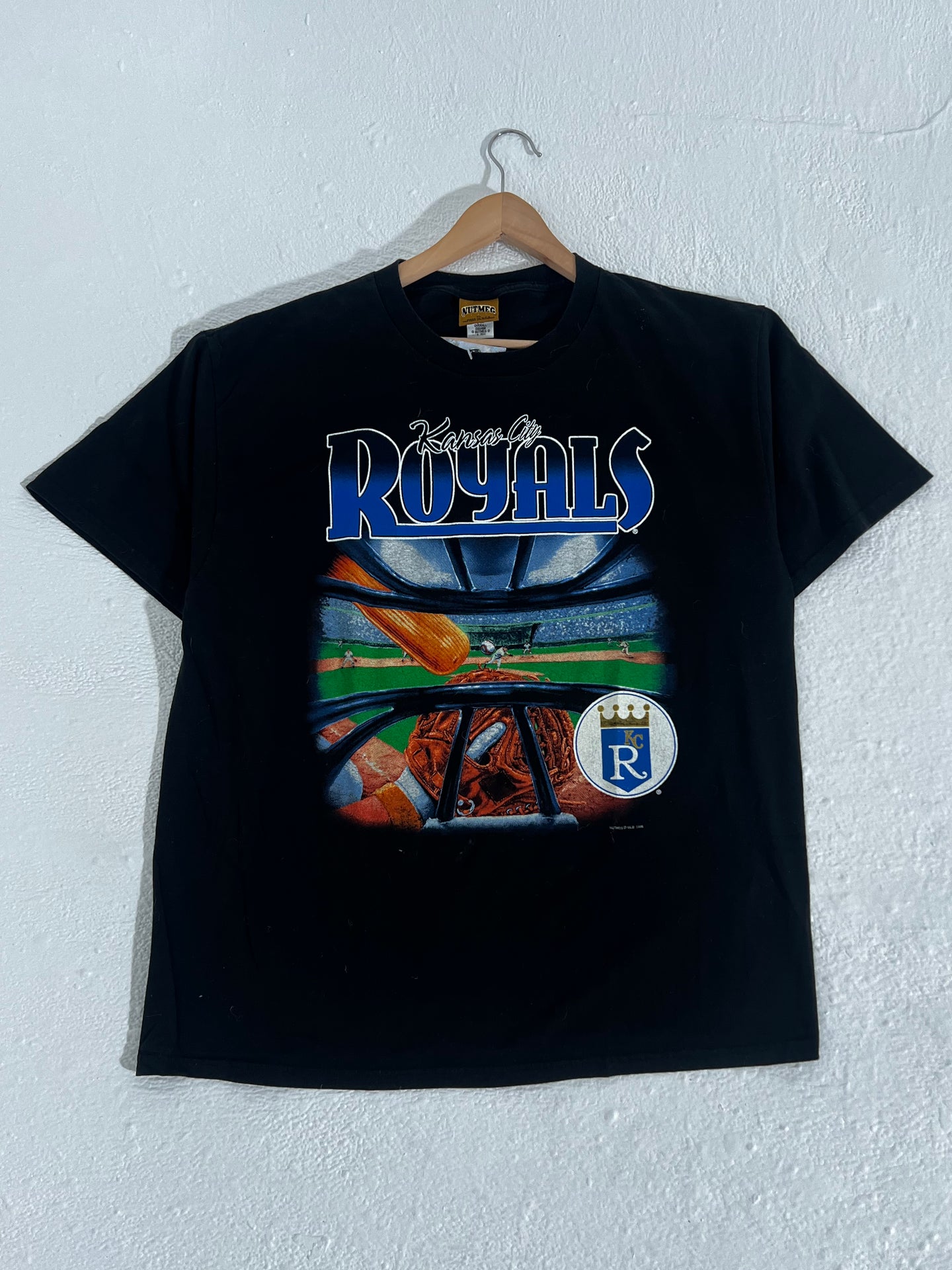 Vintage 1990's Kansas City Royals Catcher T-Shirt Sz. XL