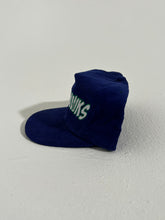 Vintage Seattle Seahawks Text Logo Blue Corduroy Snapback Hat