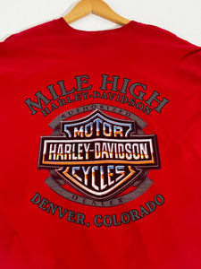 Harley Davidson Red Santa Long Sleeve Shirt Sz. 2XL